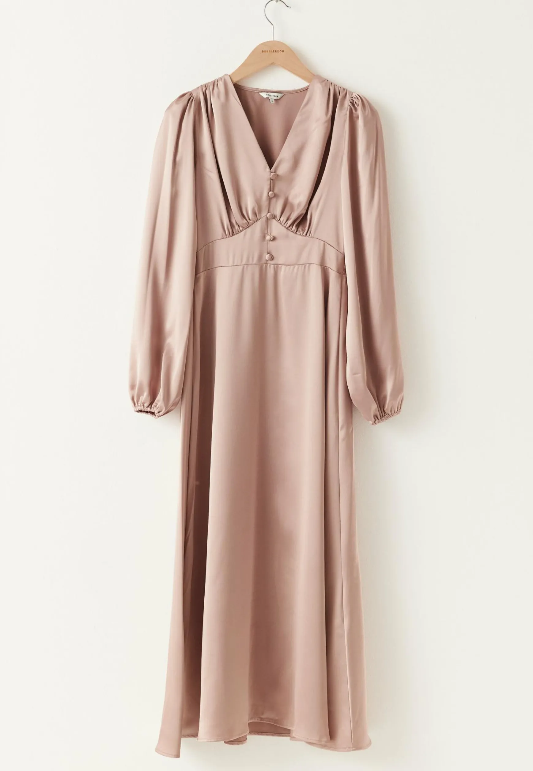 Satin V-neck Maxi Dress