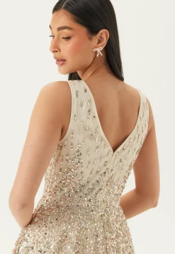 Sequin Sunray Sleeveless Maxi Dress