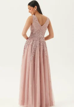 Sequin Sunray Sleeveless Maxi Dress