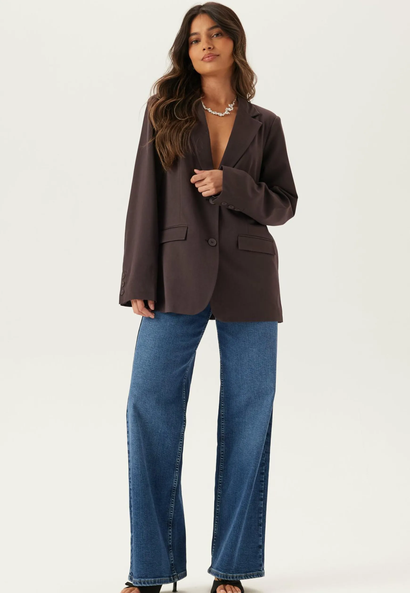 Shaped Single Button Blazer