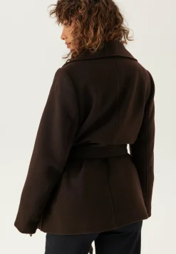 Short Wool Blend Coat