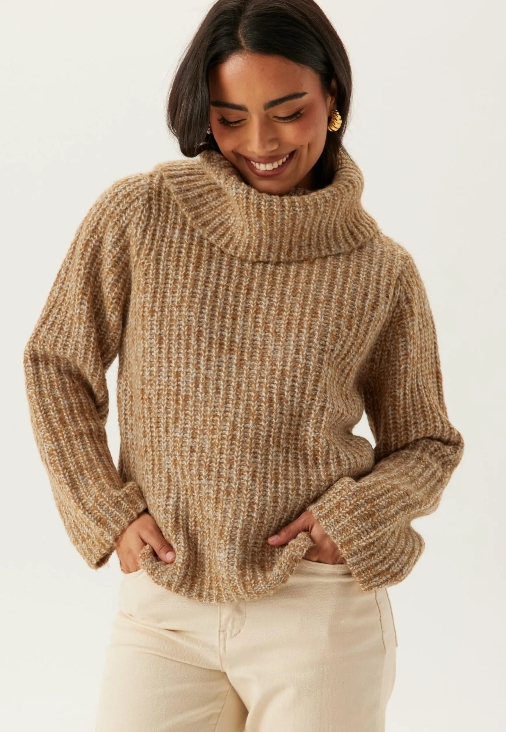 Slfchicago Ls Knit Split Roll
