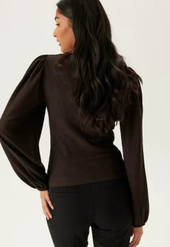 Square Neck Balloon Sleeve Top