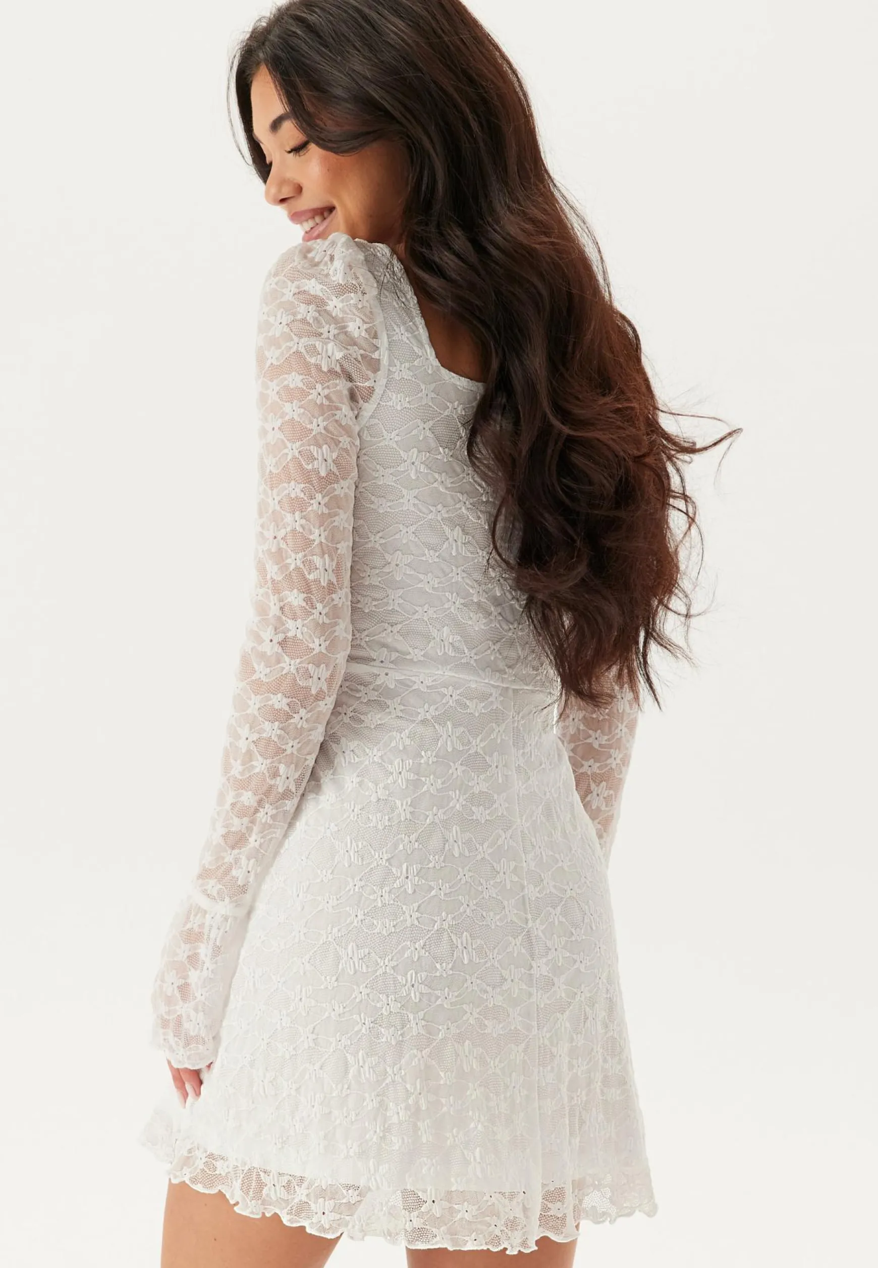 Square Neck Lace Dress