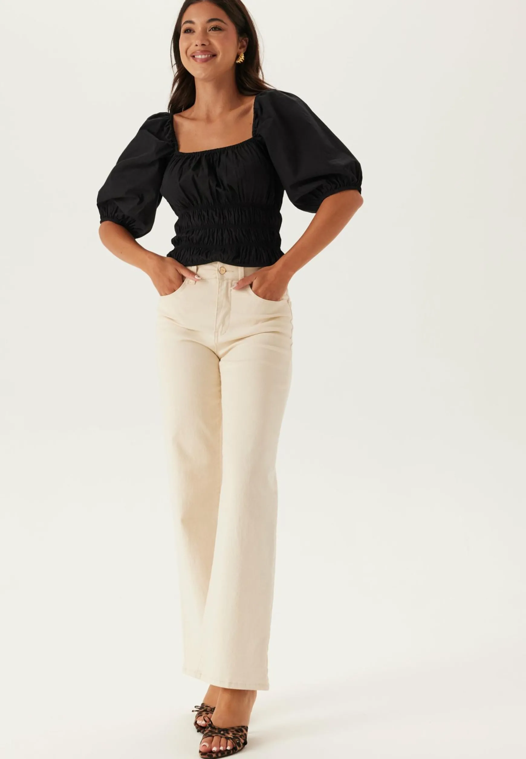 Square Neck Smock Top