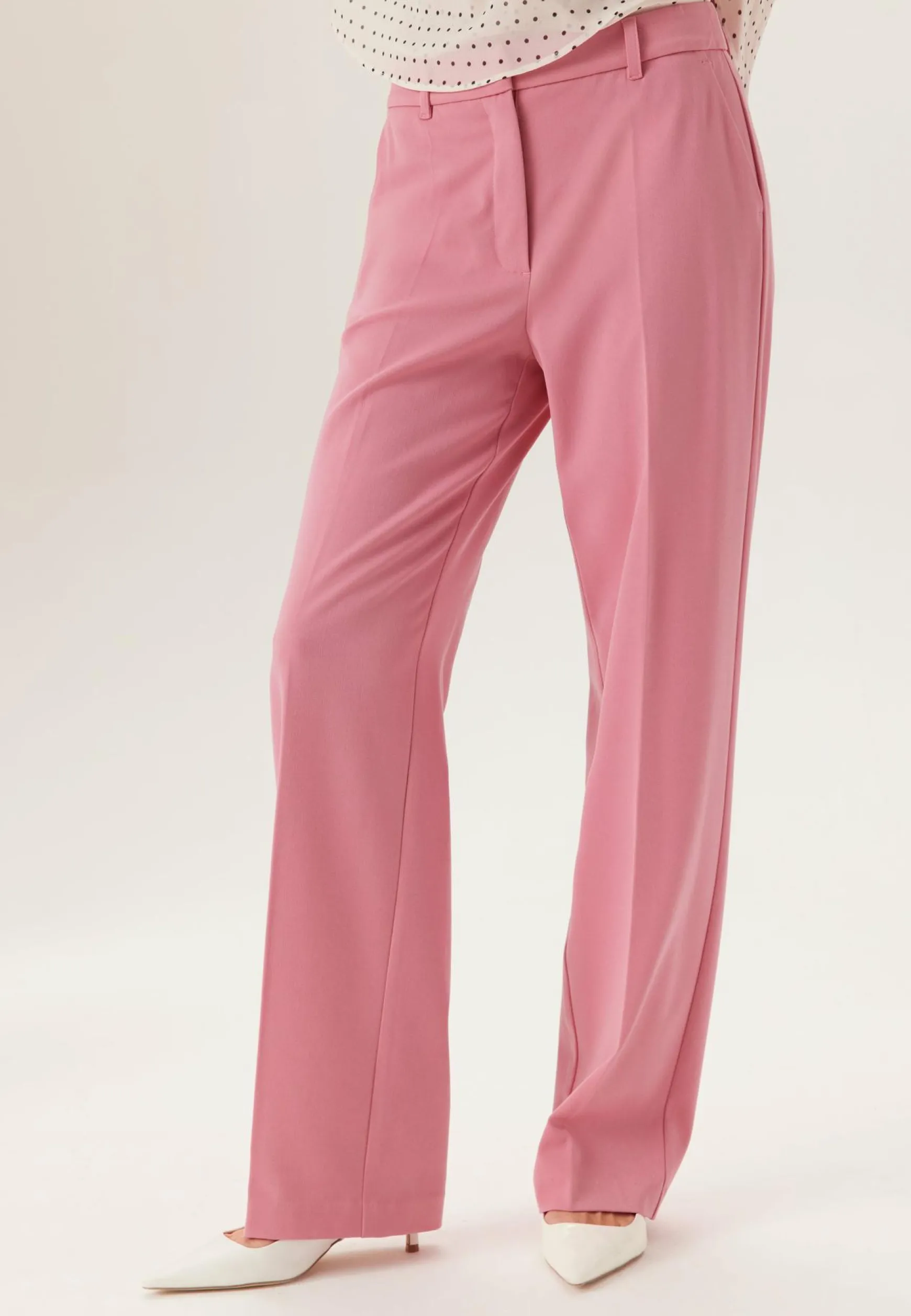 Straight High Waist Suit Trousers