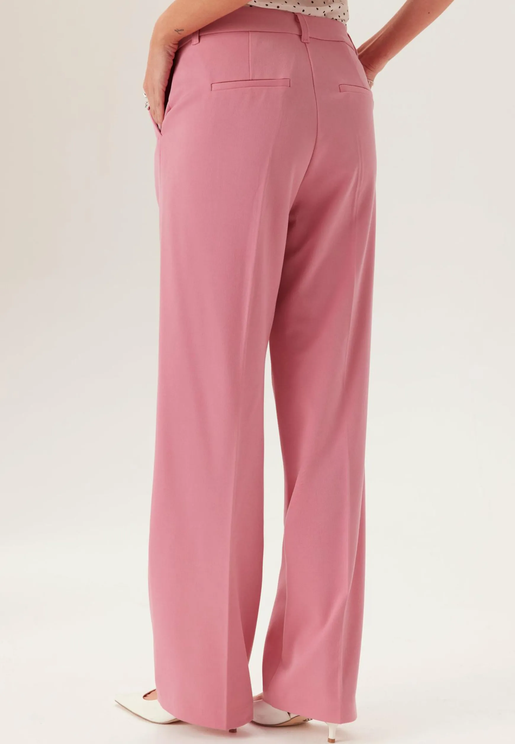 Straight High Waist Suit Trousers