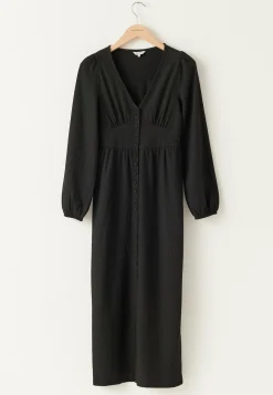 Structure Button Midi Dress