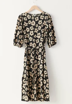 Structure Flounce Midi Dress