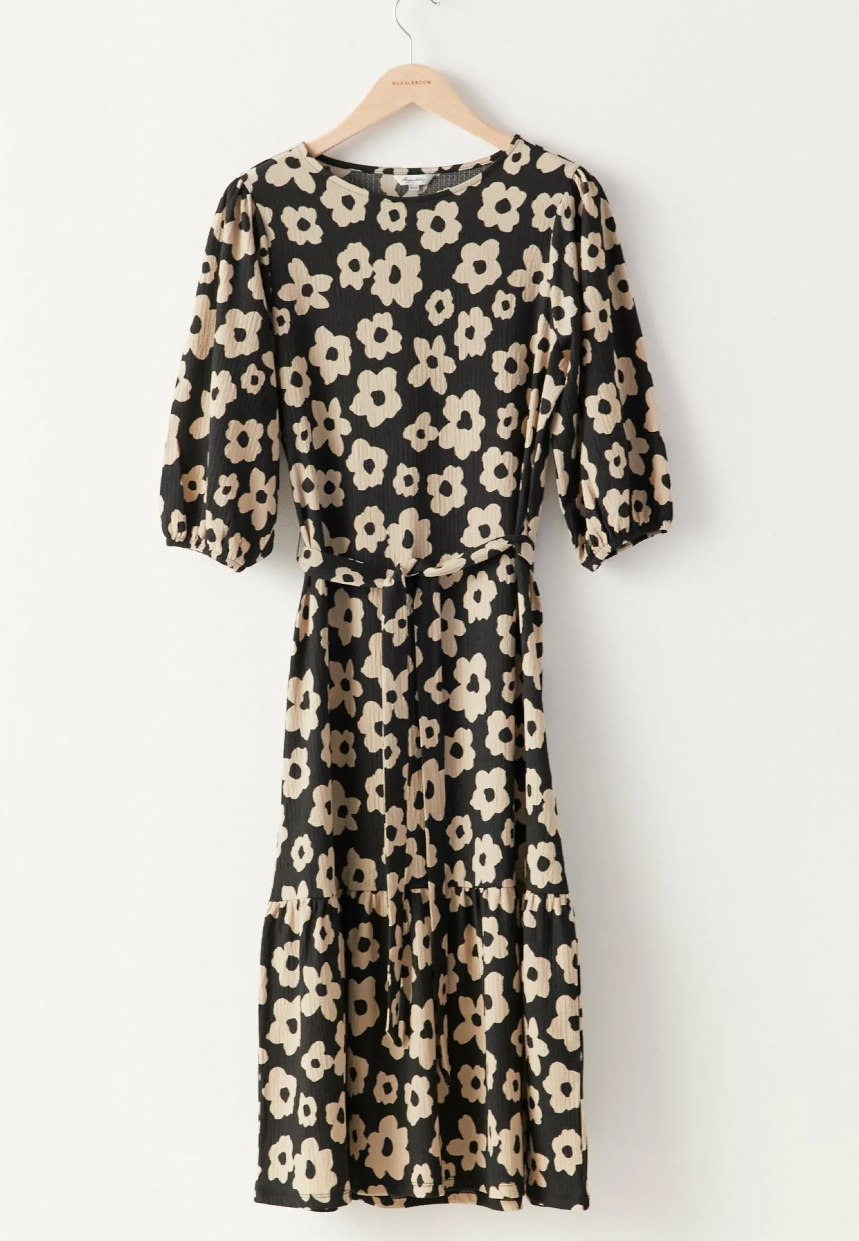 Structure Flounce Midi Dress