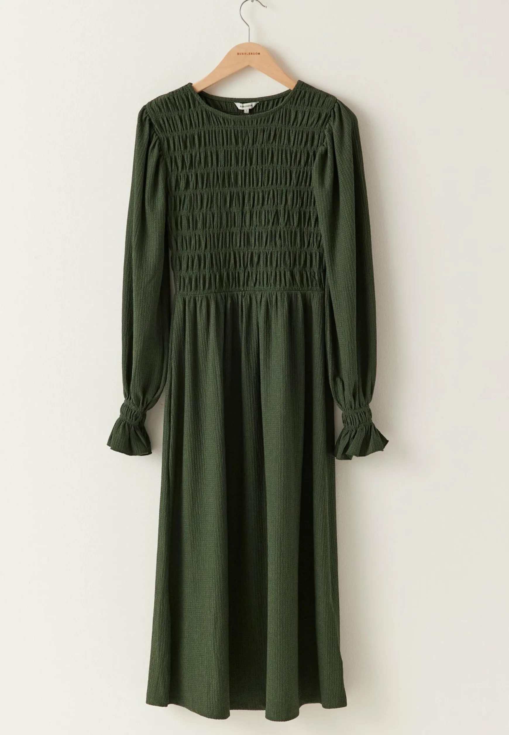 Structure Long Sleeve Midi Dress