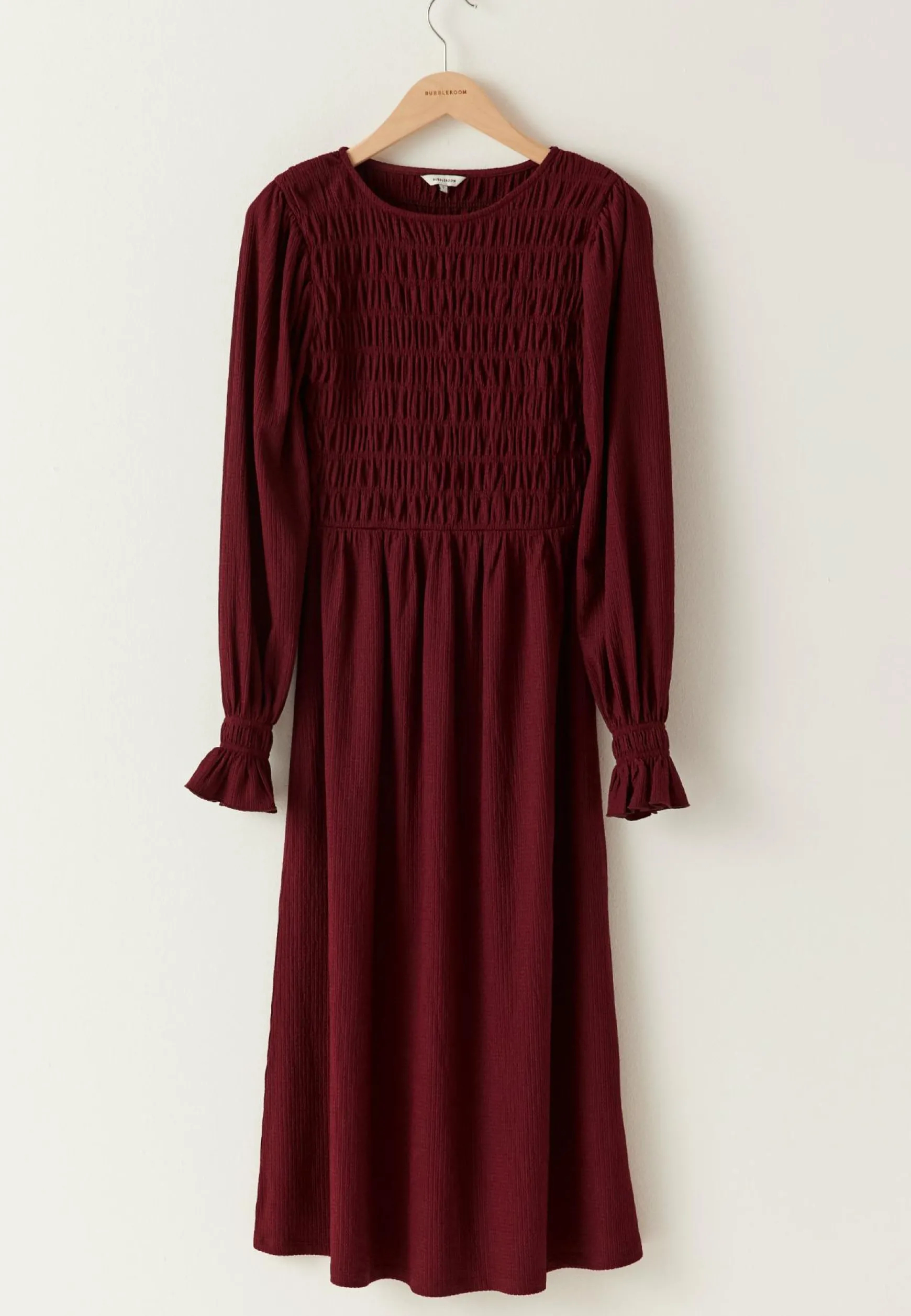 Structure Long Sleeve Midi Dress