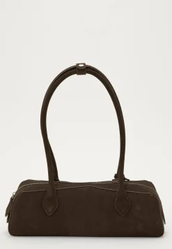 Suede Baguette Bag