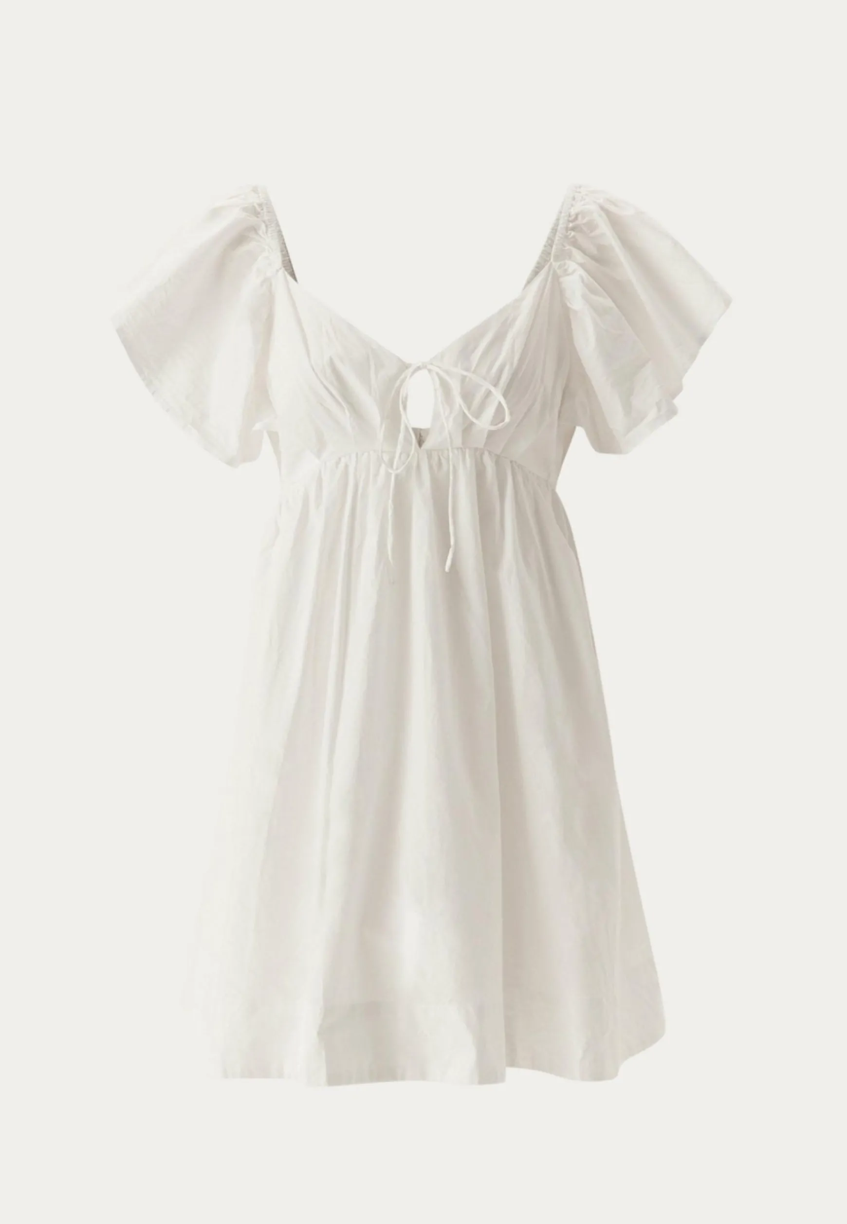 Tie Back Frill Short Dress