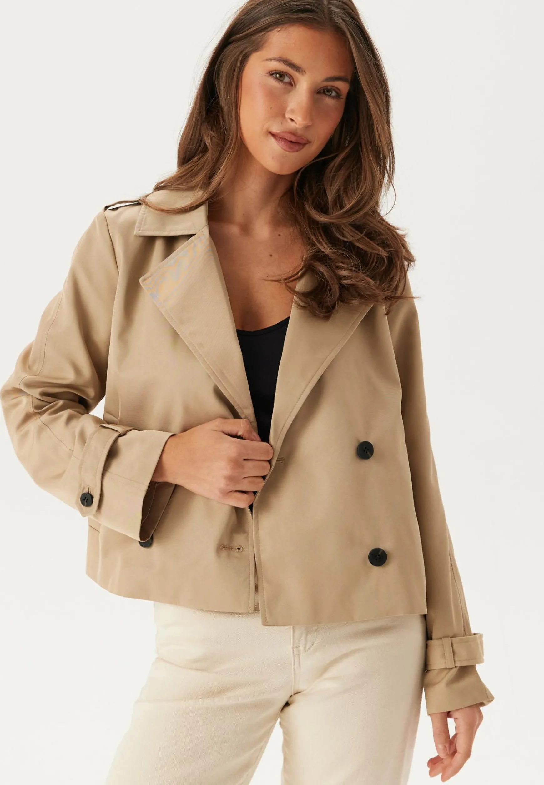 Viaddison L/S SHORT TRENCHCOAT