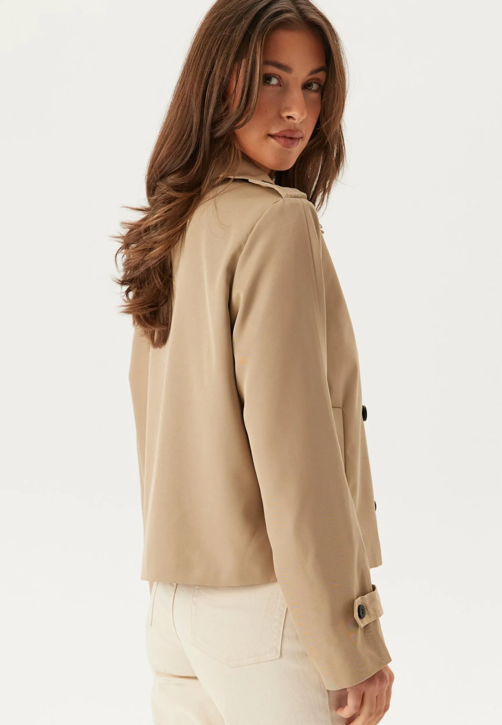 Viaddison L/S SHORT TRENCHCOAT