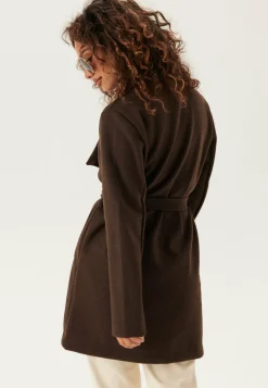 Vicooley Collar Belt Coat