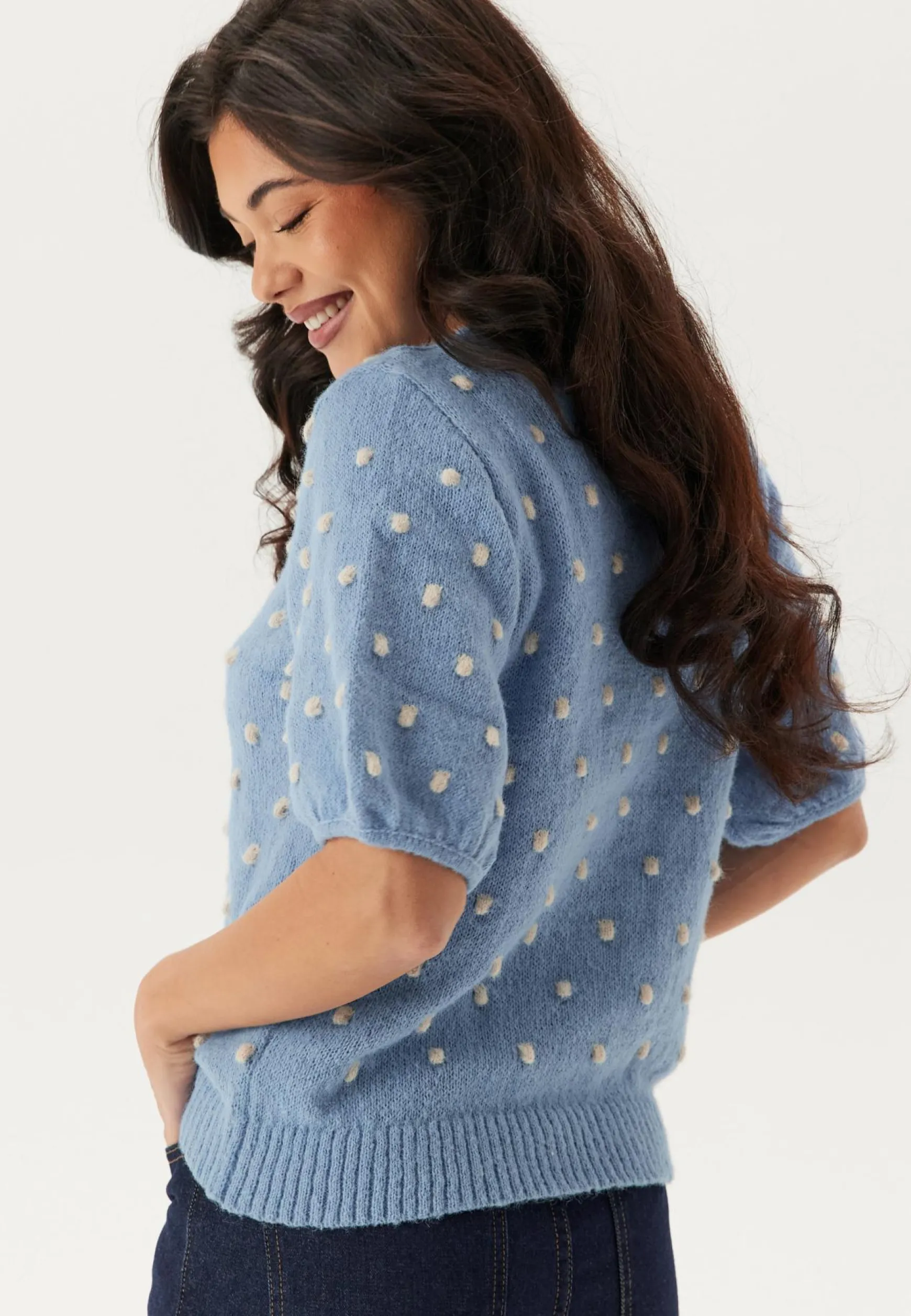 Vidottie 2/4 SLEEVE KNIT TOP S