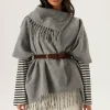 Vifjolira High Neck Poncho