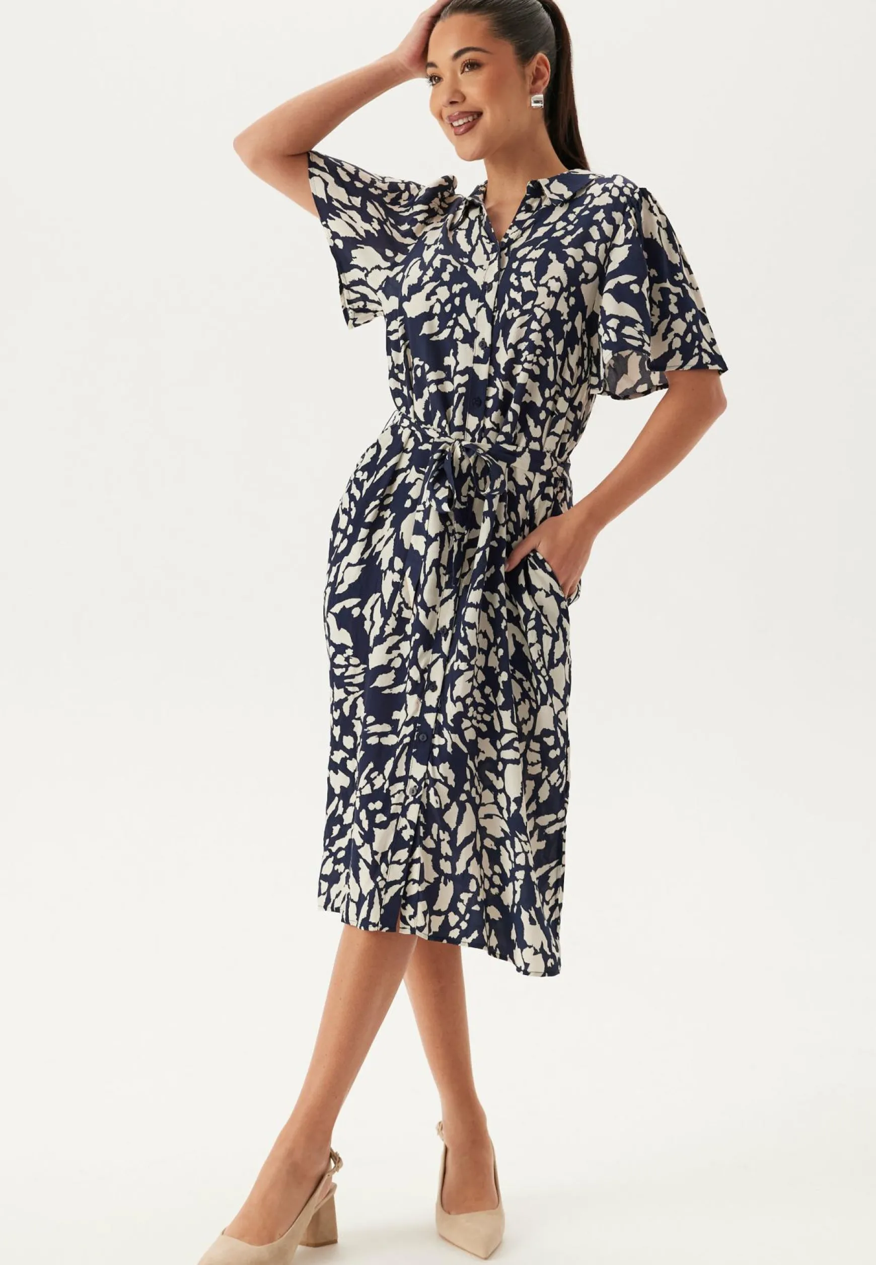 Vilullu S/S KNEE SHIRT DRESS K