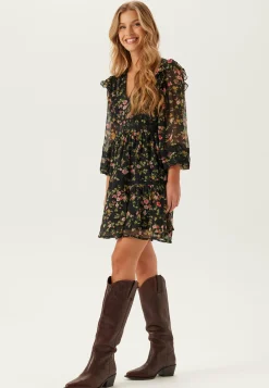 Viroman New V-neck L/S Short Dress