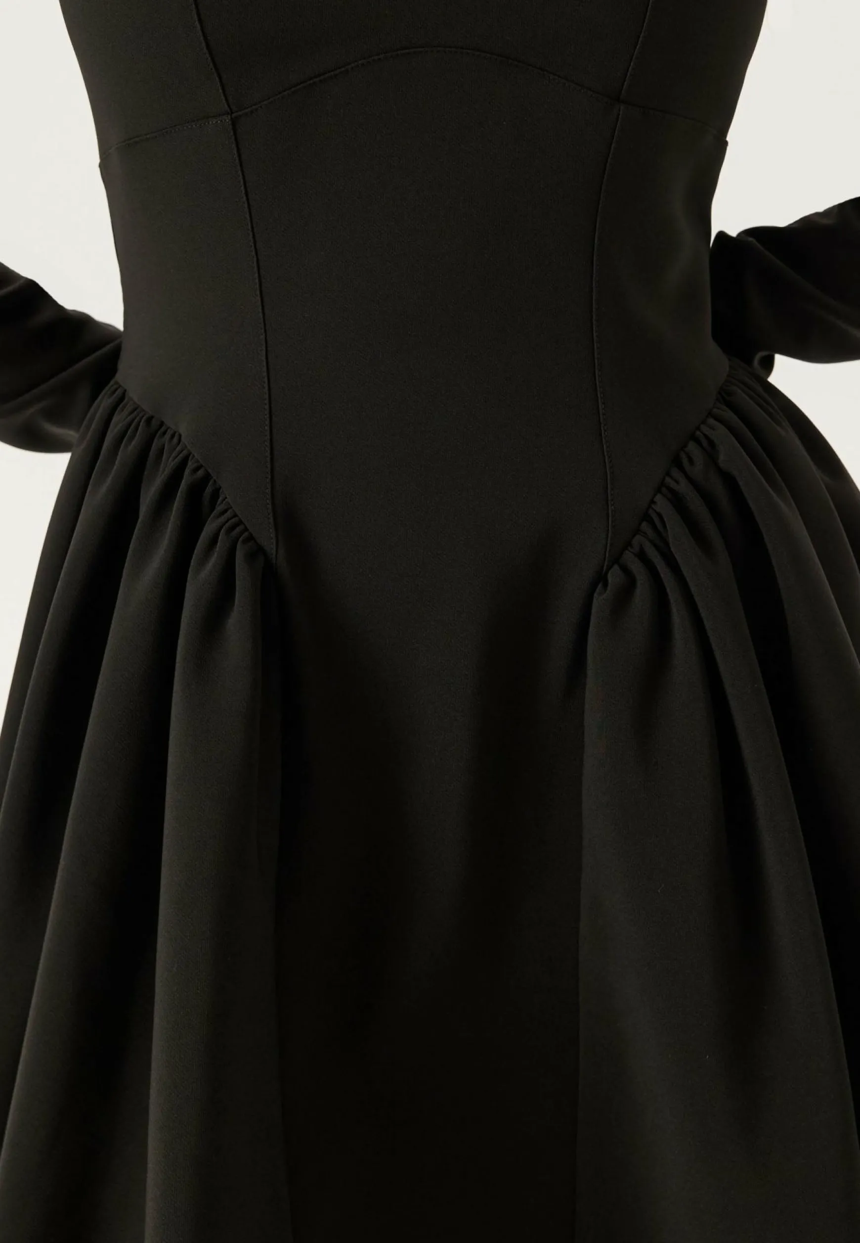 Volume Skirt Long Sleeve Mini Dress