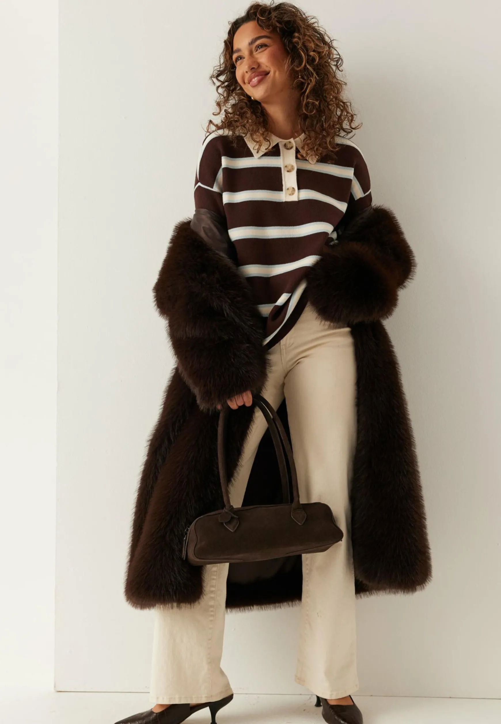 Yasisabell Ls Polo Knit Pullover